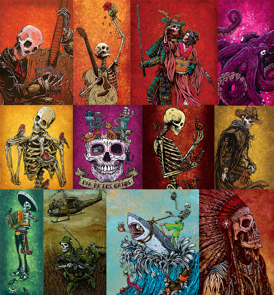 选品需注意！David Lozeau骷髅主题画勿用！