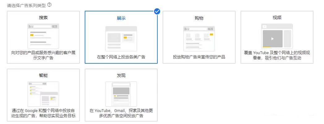 谷歌广告全部类型展示以及如何创建