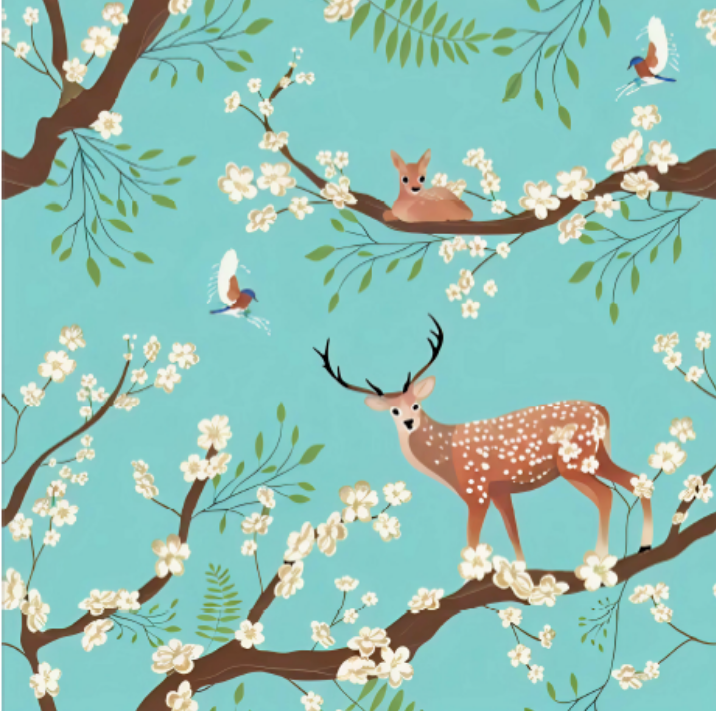 这5张设计师插画发案，含有水母、小鹿等元素！