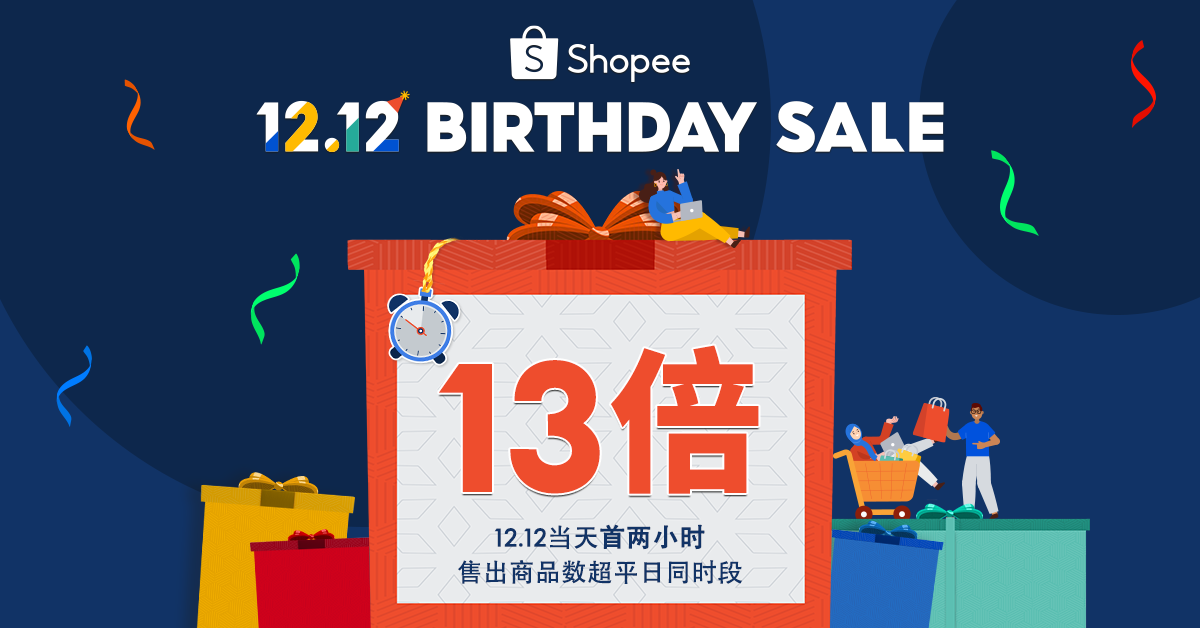 【大促快讯】Shopee 12.12生日大促热力开局两小时，售出商品数超平日13倍