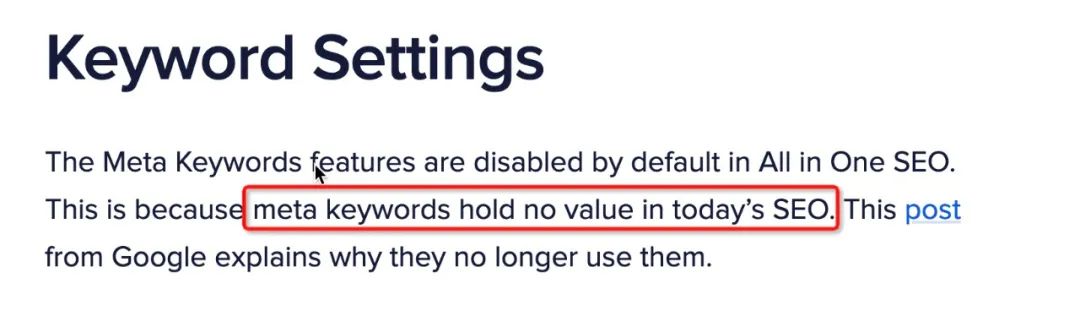 Meta Keyword Is Dead!