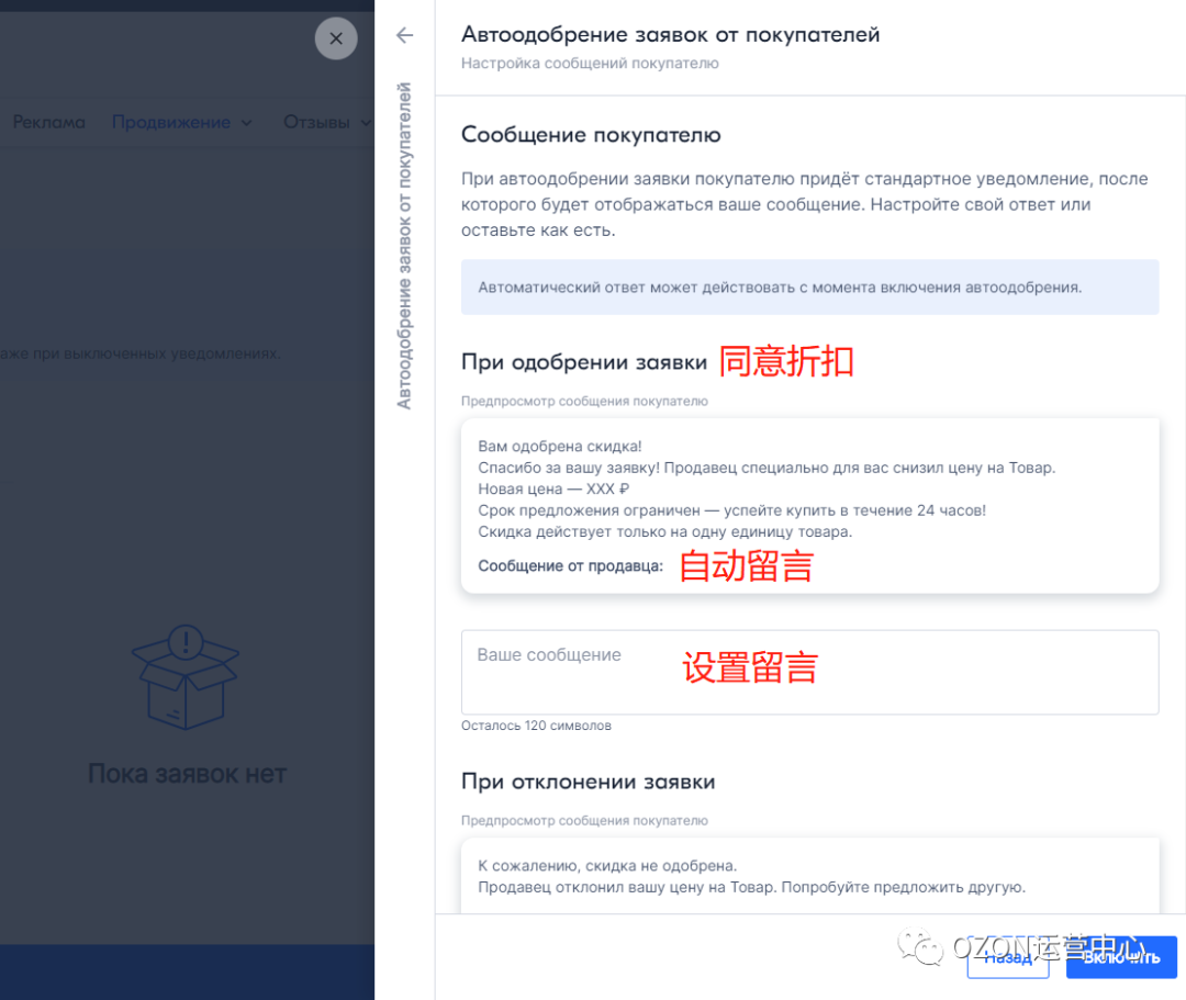如何在俄罗斯OZON平台设置“买家申请折扣”？你和大卖们差的只是细节!