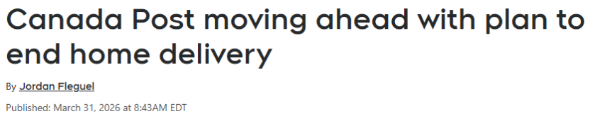 加拿大邮政官宣永久取消送货上门,跨境卖家如何应对?