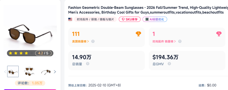 月销187万，这一夏日时尚单品在TikTok多国爆火