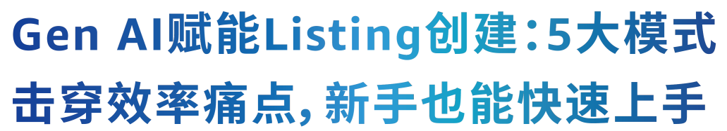 亚马逊Gen AI：告别繁琐操作，轻松打造高转化商品详情页