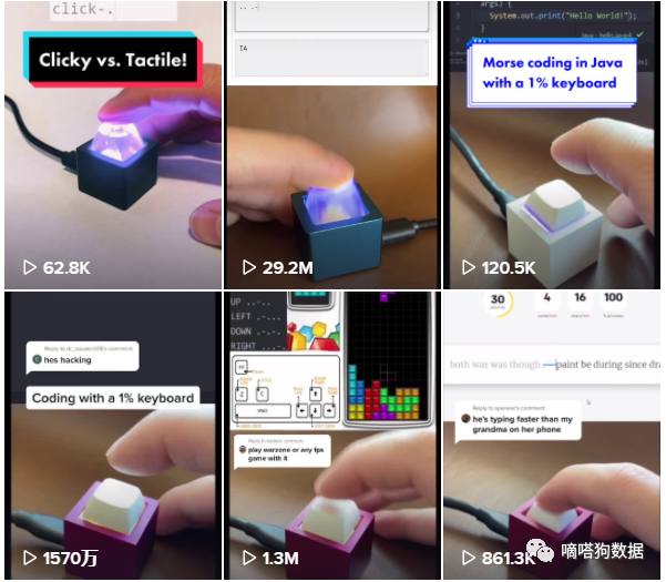 引来3000万围观的TikTok爆款机械键盘，只有一个键？