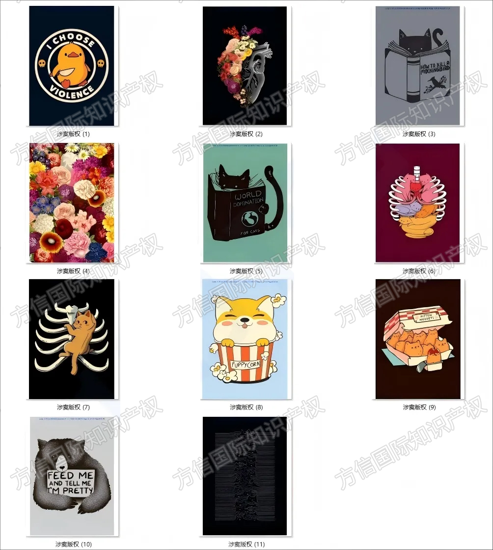 被告名单公布！动物服饰插图/微光森林版权画维权！25-cv-00089、25-cv-00106、24-cv-24824