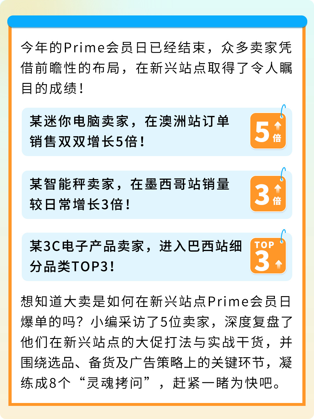 别人还在观望，他们已爆单5倍！揭秘5位亚马逊大卖新兴站点0到百万增长秘籍
