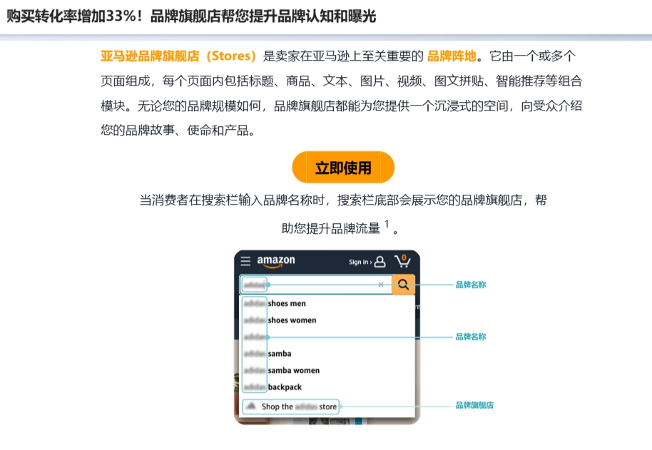 亚马逊搜索框新增2大流量口：关联词推荐、品牌旗舰店展示