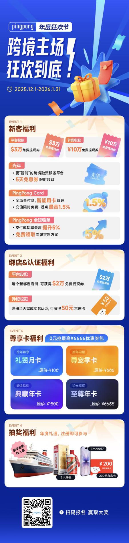 来PingPong拿下跨境圈 “三副大牌”，“牌面”拉满，嗨到2026！