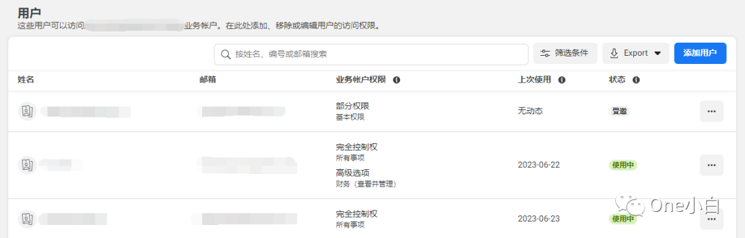 如何更改 Meta 商务管理平台业务帐户访问权限及分配业务资产？