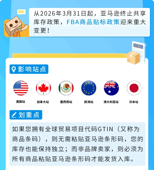 亚马逊FBA贴标政策变更，用GTIN帮你省下贴标费