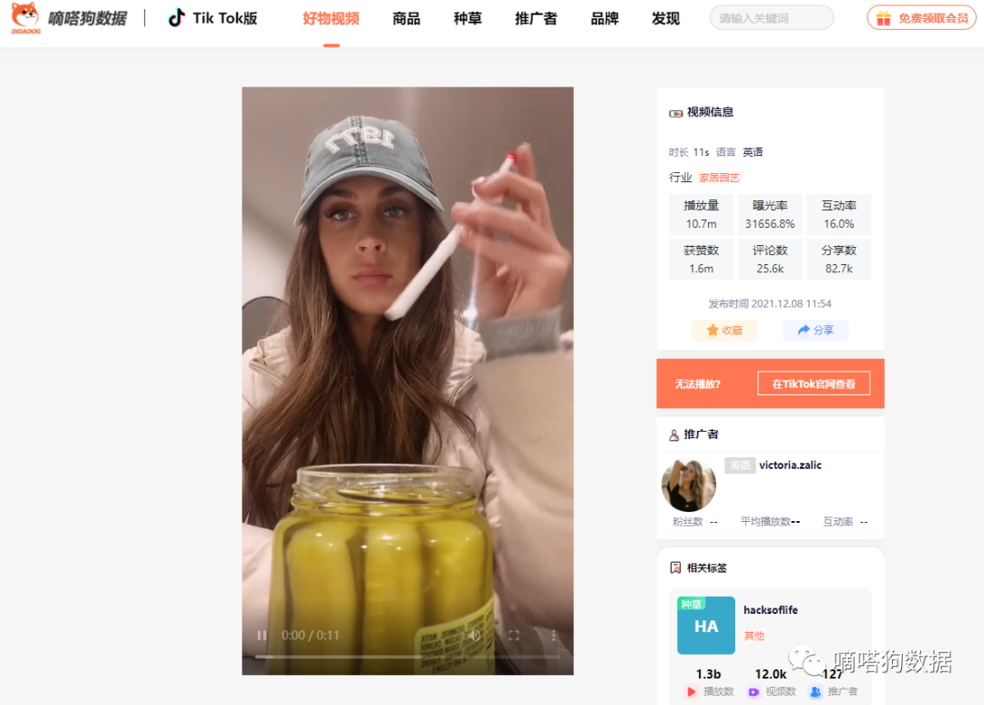 “腌黄瓜”在TikTok热度超十亿！爆款“泡菜钳”成老外吃瓜标配