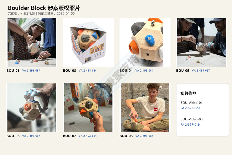 26-cv-01354｜一颗攀岩训练球牵出9项影像作品，9大平台卖家面临TRO冻结风险