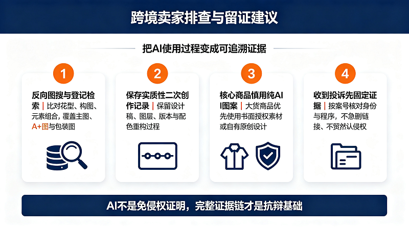 AI做的图没有版权,但你可能照样要赔钱:2026跨境卖家的AI图案风险清单