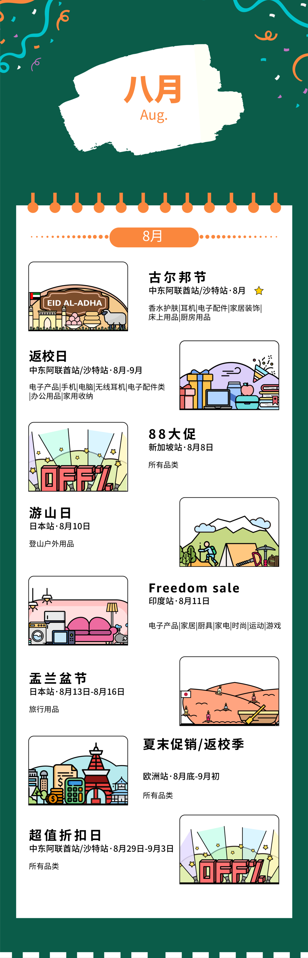 2022跨境营销日历 | 亚马逊123个大卖热点，收藏起来，一个不漏走！