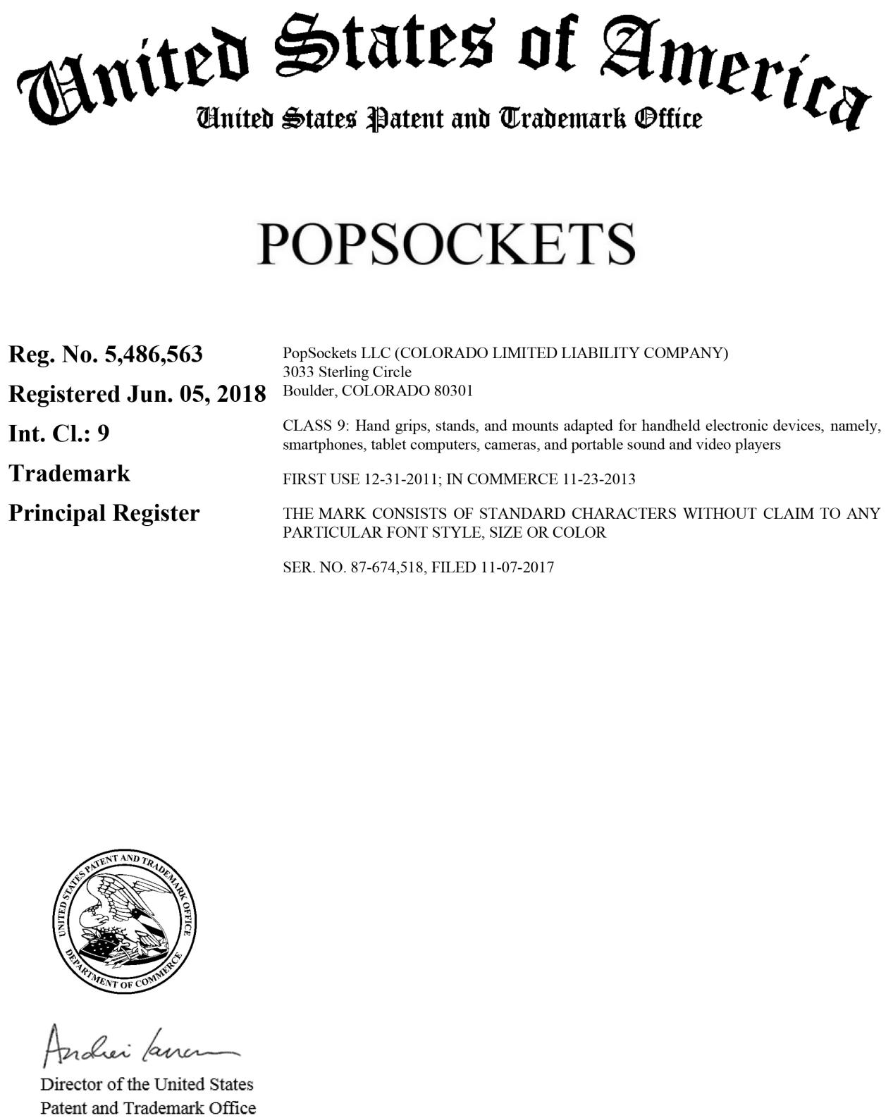 PopSockets手机气囊支架发案！这些商标不是通用名称！