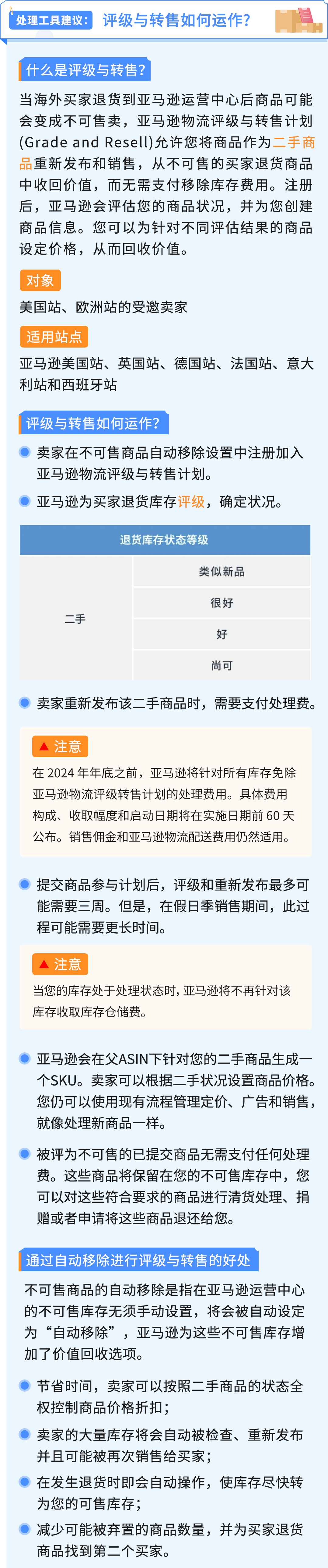 重磅！亚马逊退货商品处理方案上线！