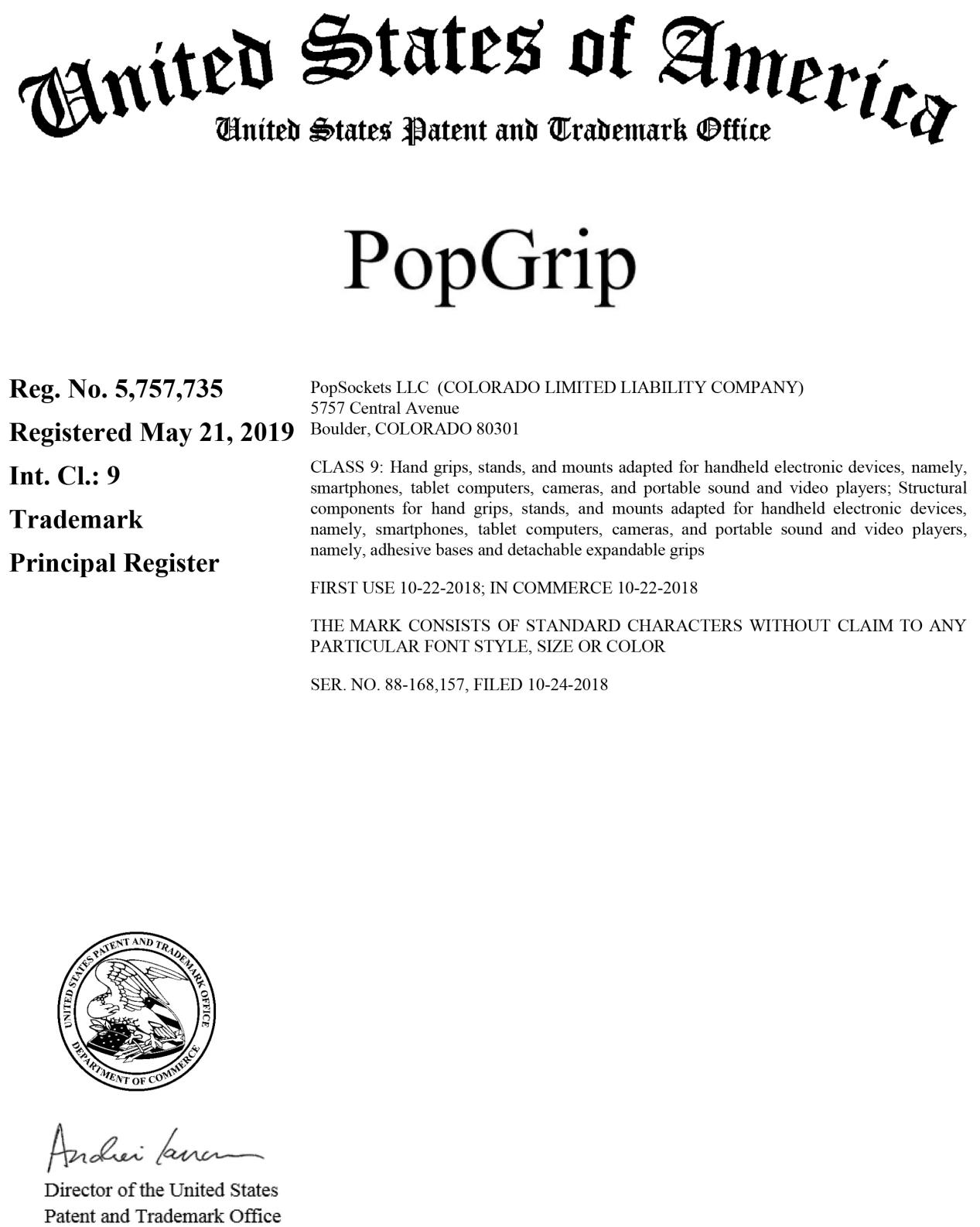 PopSockets手机气囊支架发案！这些商标不是通用名称！