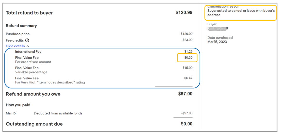 每个eBay卖家都要了解的事！掌握不同退款方式的费用退还规则