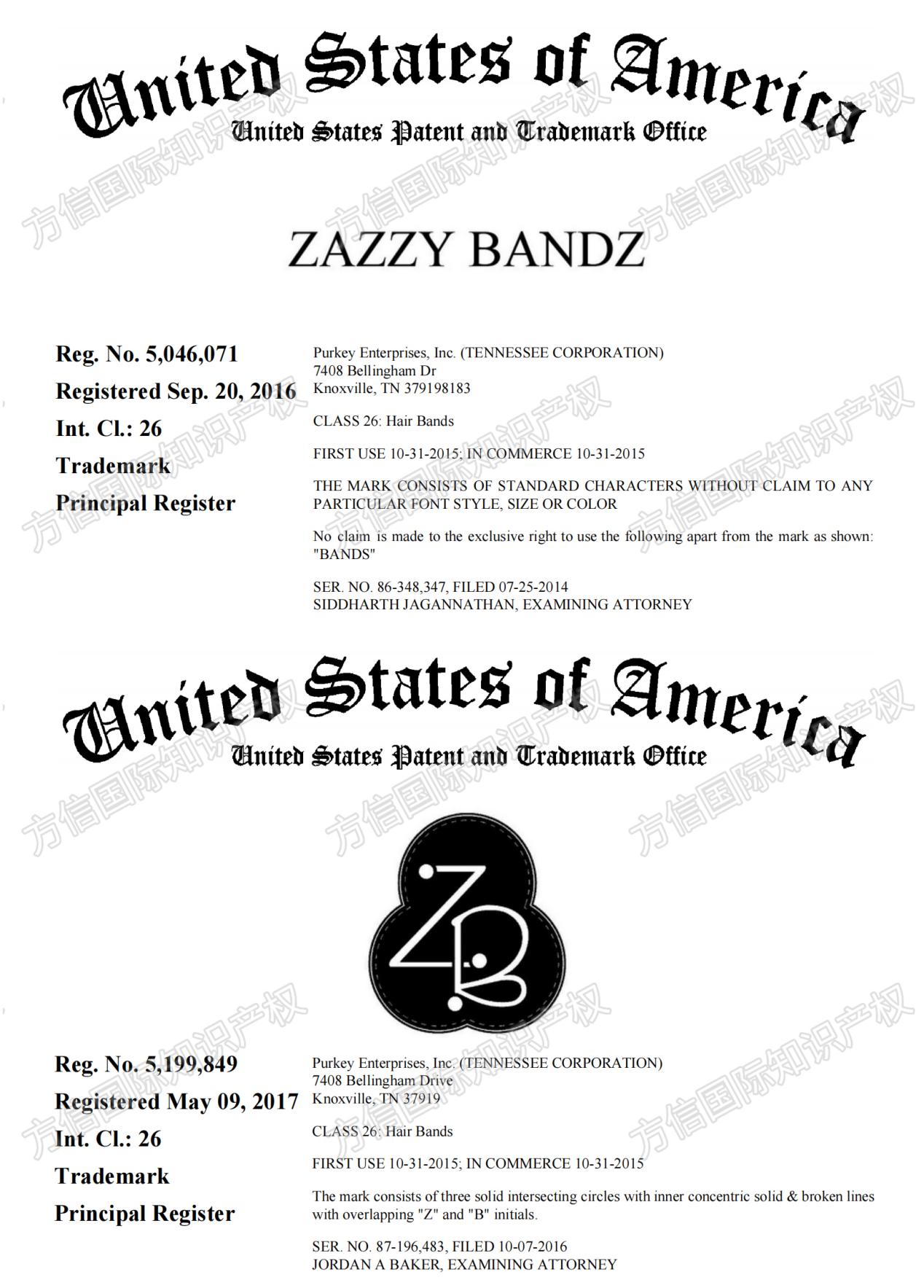 25-cv-01589，商标/专利/版权全方位维权！紧急规避Zazzy Bandz发带！
