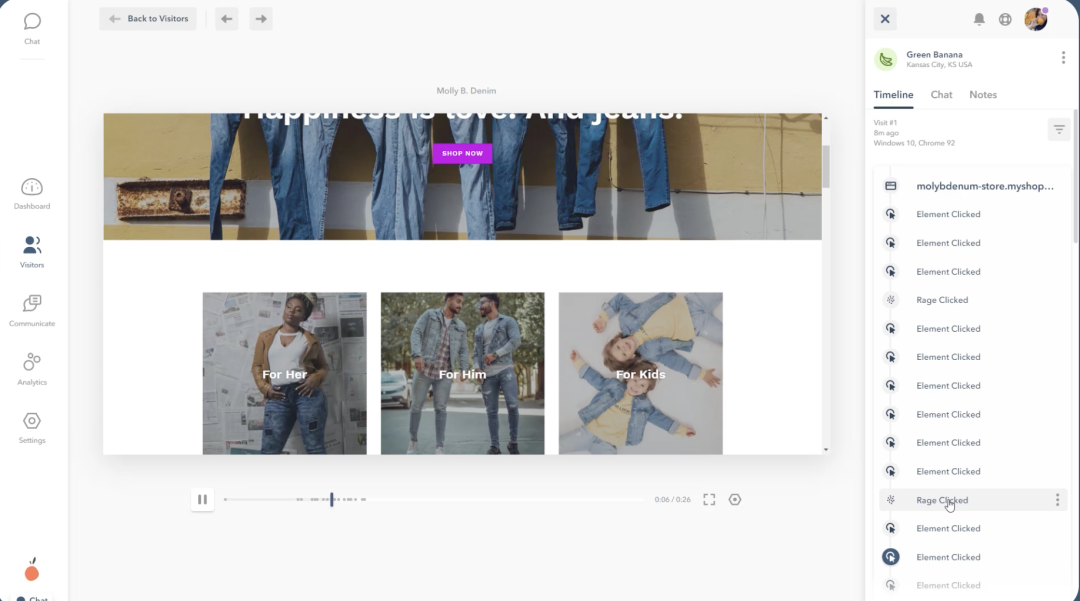 有流量没订单?Lucky Orange让访客告诉你店铺出了啥问题!