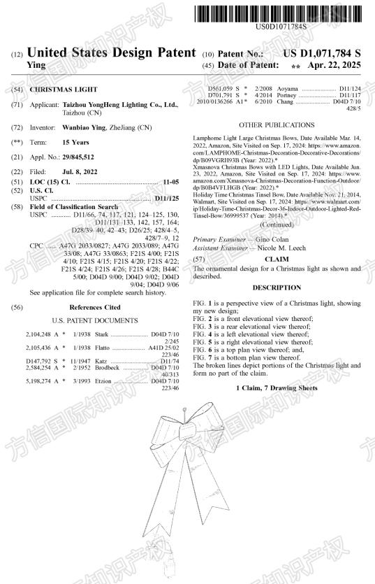 圣诞旺季选品看过来!这些爆品外观专利下证,侵权高危!