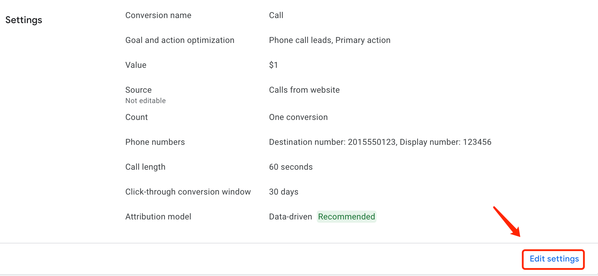【Google Ads】如何将来电不设置为转化目标呢?