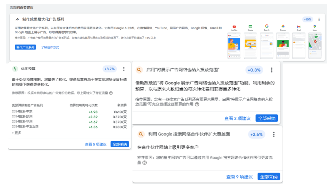 谷歌广告实操干货：优化得分+自动采纳建议