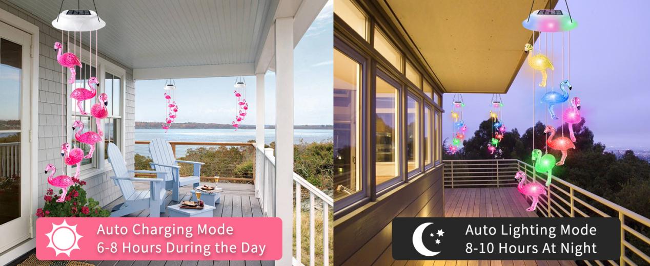 抢手爆款太阳能火烈鸟风铃Solar flamingo wind chime专利已下证!速查避雷