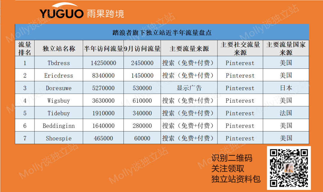 10亿级独立站点大起底！流量都从哪里来？