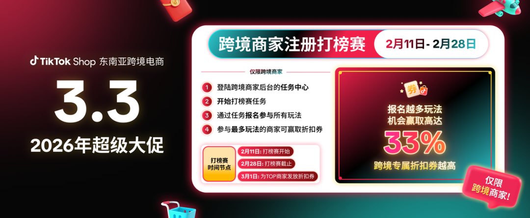 开年第一波增长！TikTok Shop东南亚跨境电商多重激励帮商家快速起量、冲爆单！