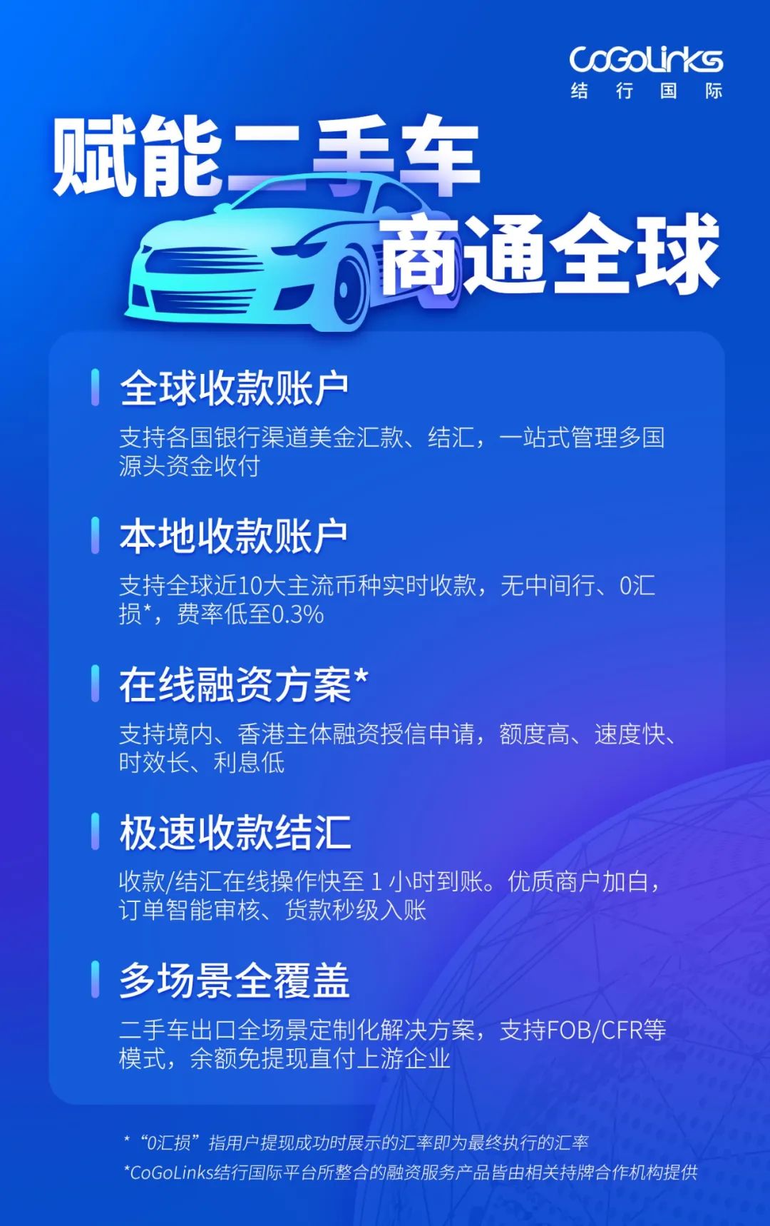 业内首宣！CoGoLinks二手车出口收付款定制化解决方案正式上线