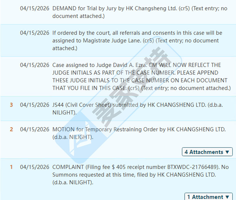 26-cv-00945，亚马逊热销LED品牌Nilight发起维权，汽车LED灯卖家速查！