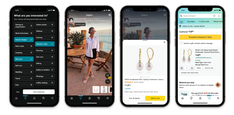 亚马逊学TikTok推出Inspire功能,支持图片与视频信息流推送