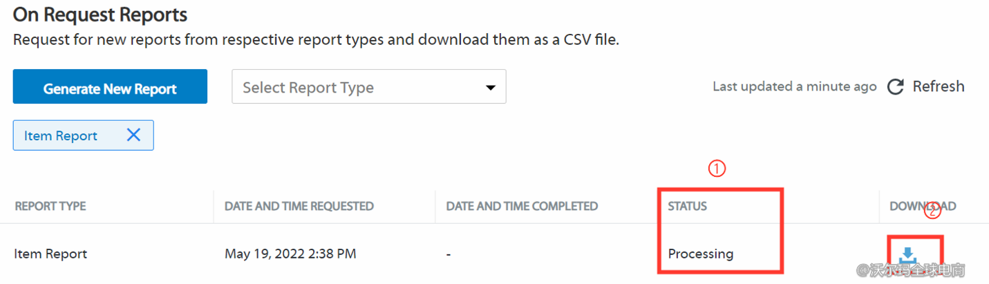 Seller Center 報告分析：Items Report