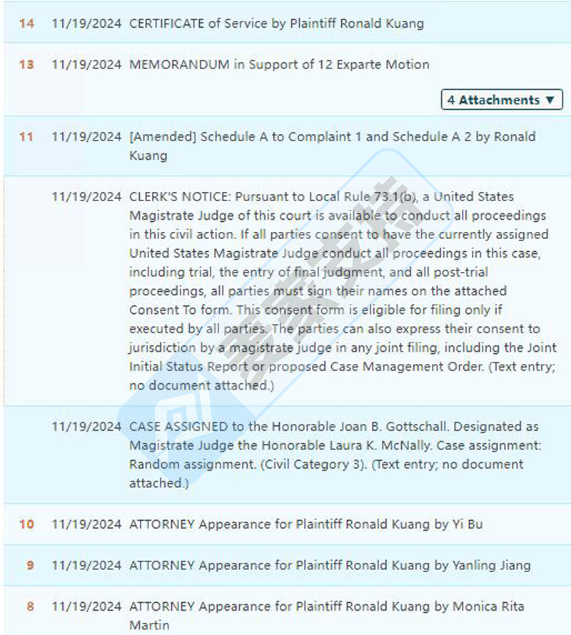 24-cv-11885，keith连环新案之Ronald Kuang日系动漫风版权大作战