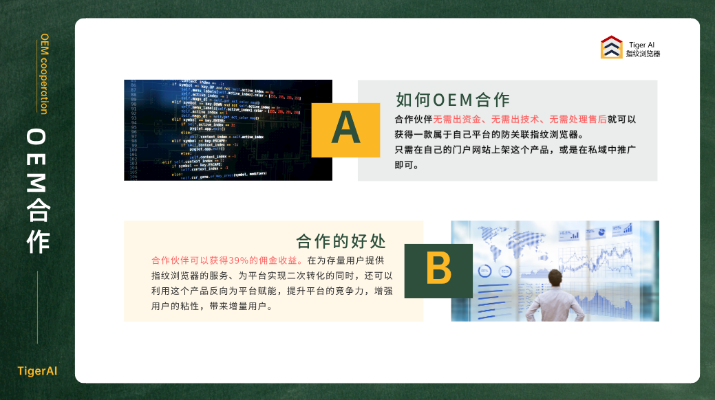 TigerAI指纹浏览器OEM技术强势来袭——让每个跨境门户都有一个属于自己的指纹浏览器