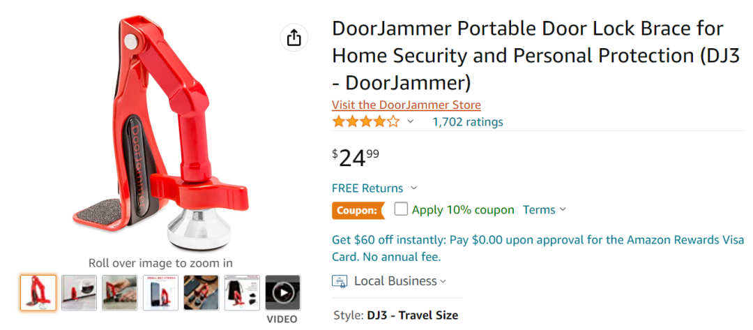 Door Jammer阻门器，美国发明专利可破解！