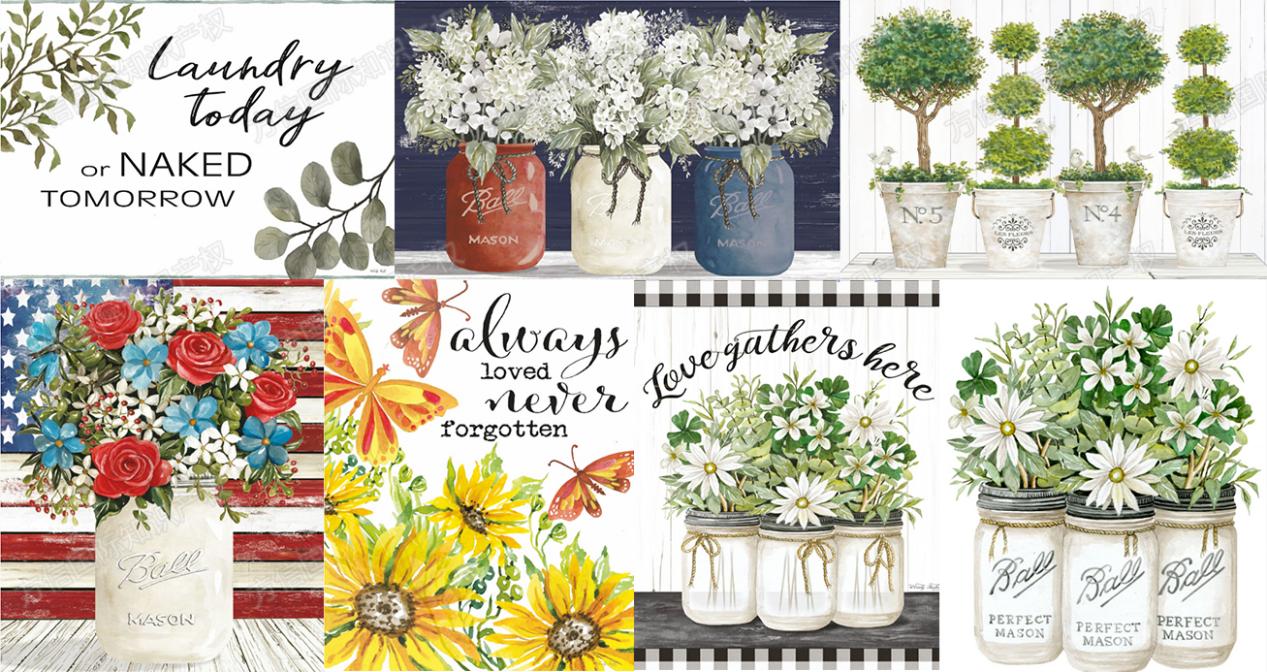 家居装饰、贺卡等品类卖家注意！这些植物插画慎用！