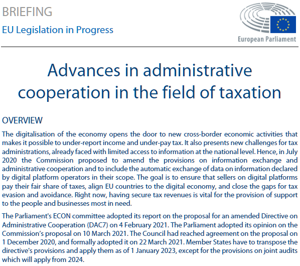 卖家必读:深度解读欧盟DAC7与中国互联网平台涉税信息报送规定及应对方法