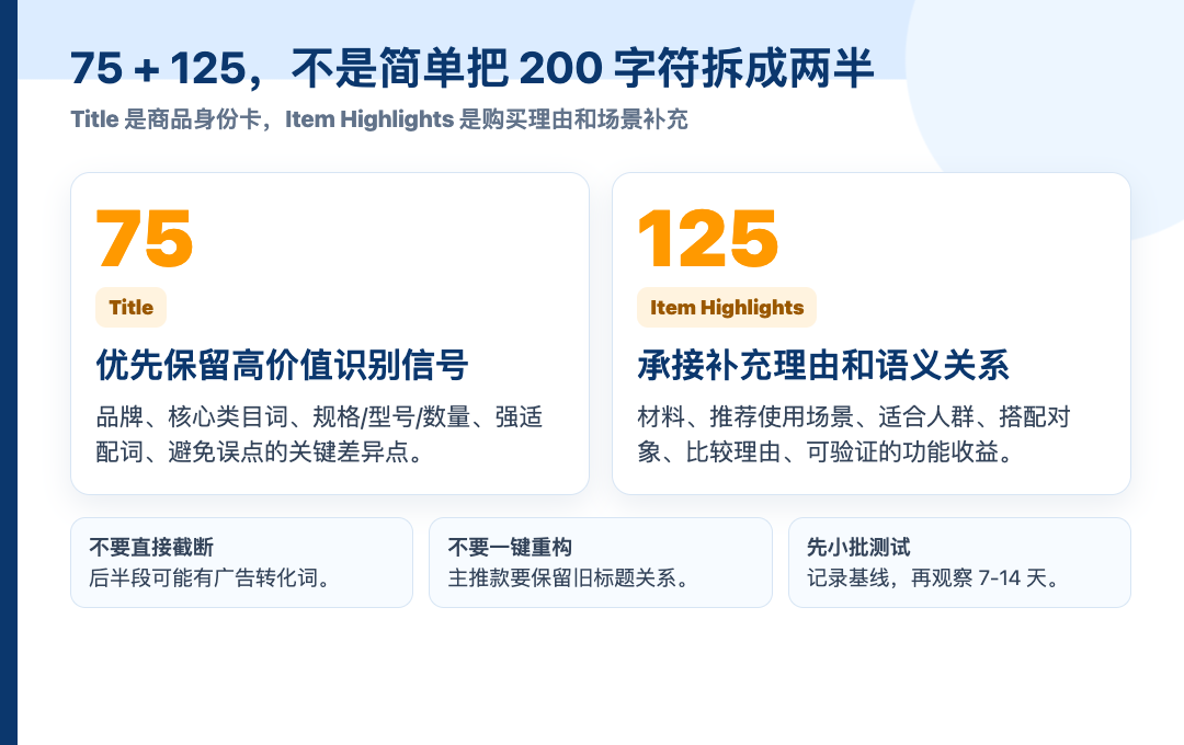 亚马逊标题 75 字符新规：别急着重写，先给你的listing做一次标题体检