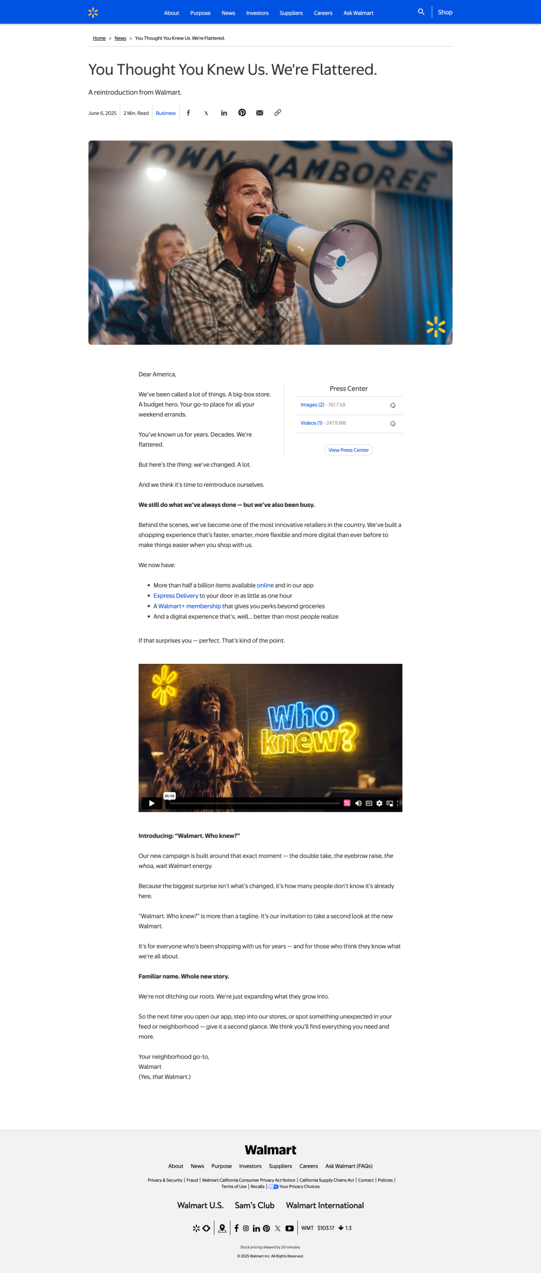 “沃爾瑪，誰知道？”這個黑五，答案來了