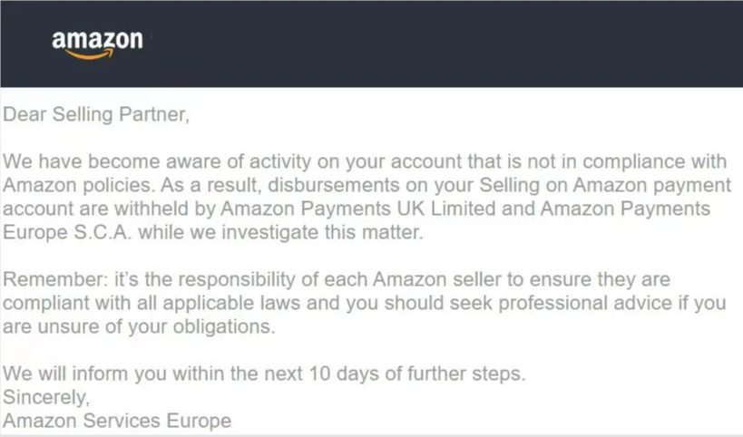 大批欧洲本土账号遭遇审查！亚马逊不再接受个体工商户注册！