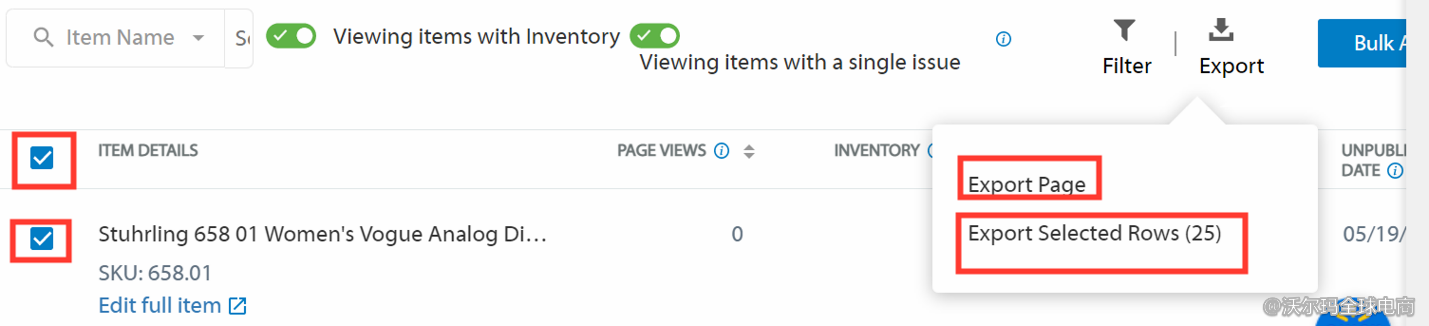 Seller Center报告分析：Unpublished Items