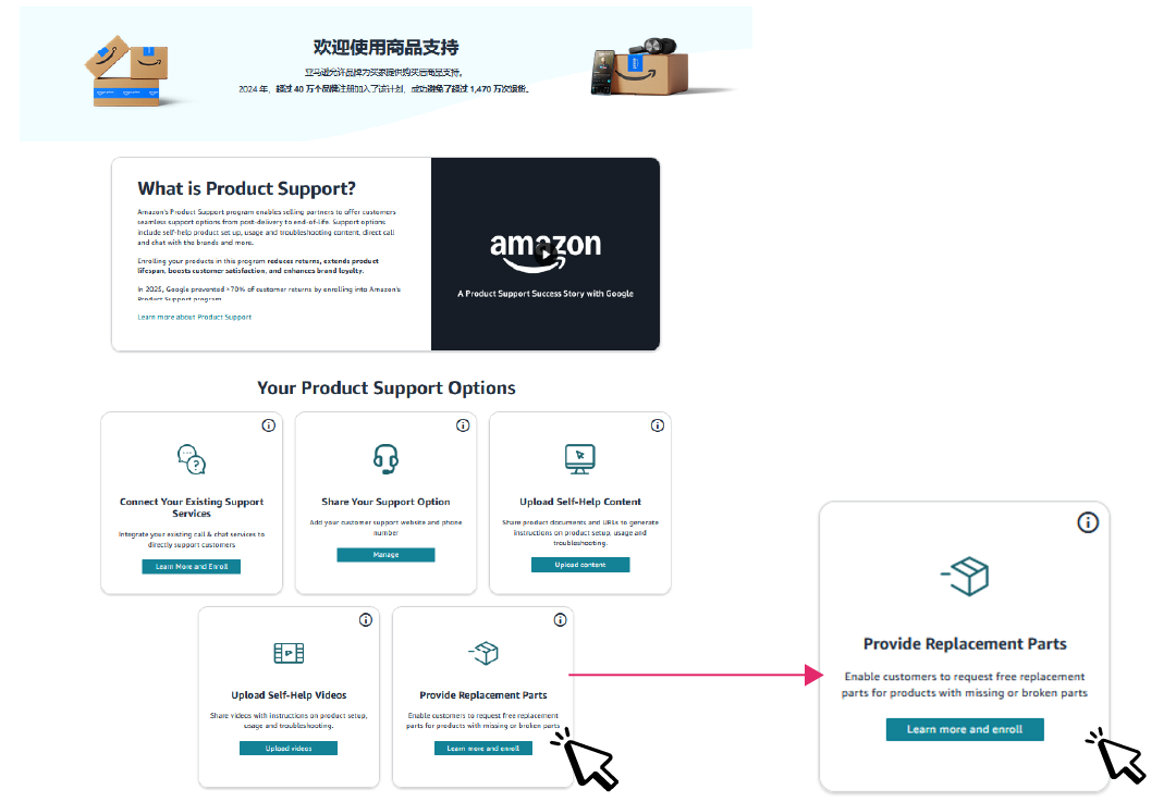 亚马逊上线“零配件补发”计划，卖家可以免费注册