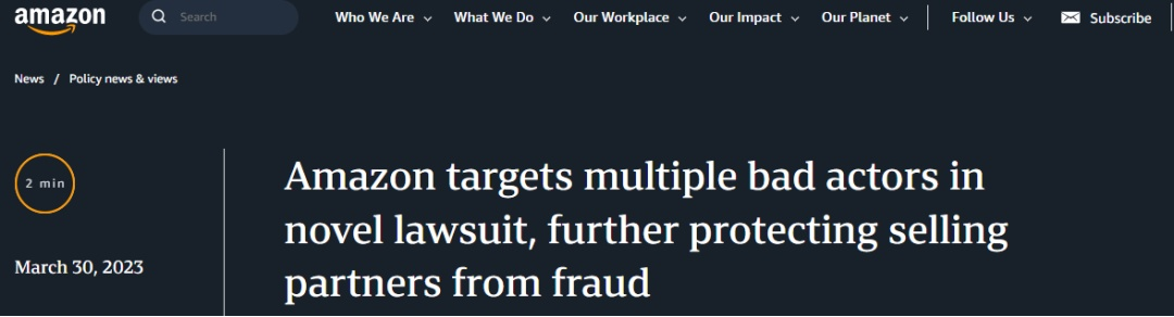 亚马逊再次出手！起诉多名中国卖家，矛头直指侵权投诉！