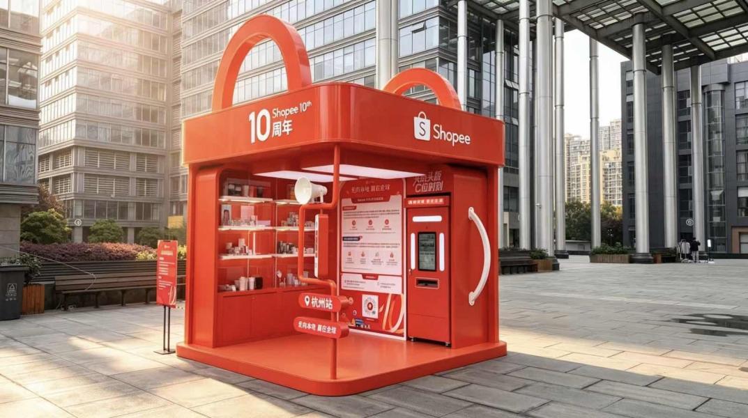首站杭州，Shopee将“出海”化作一场可感知的“橙色”时空之旅