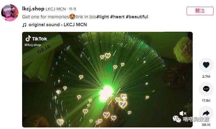 30天爆卖10万+!TikTok爆6000万播放的Led灯“玩出新花样”