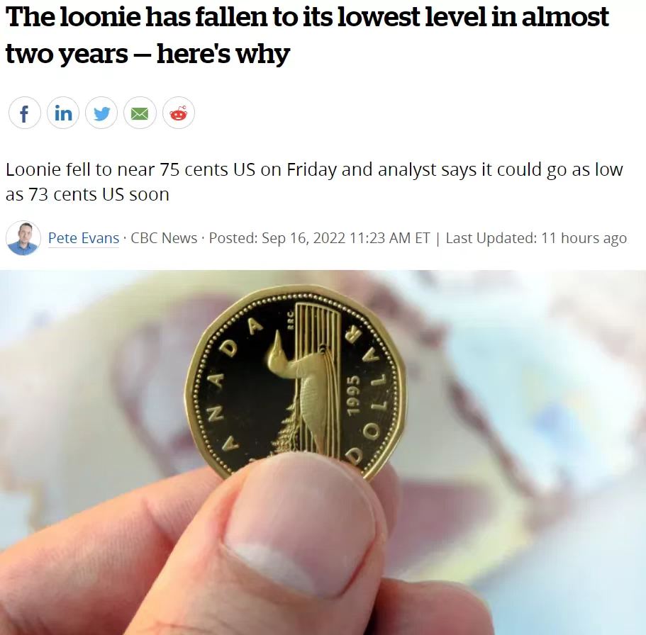 加元汇率大跌！房价暴跌！